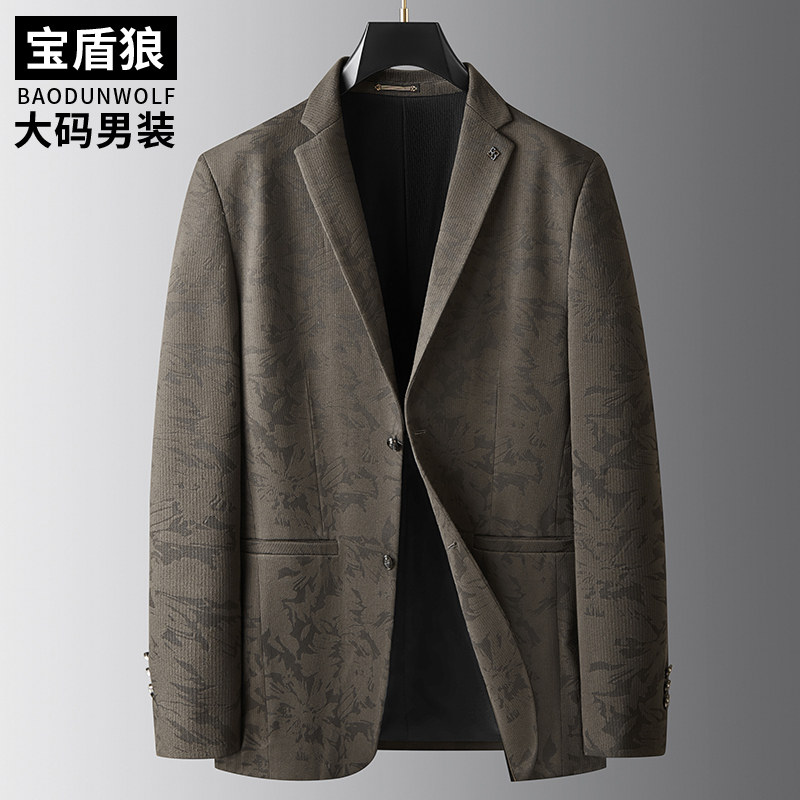 300斤大码西服男肥佬宽松外套