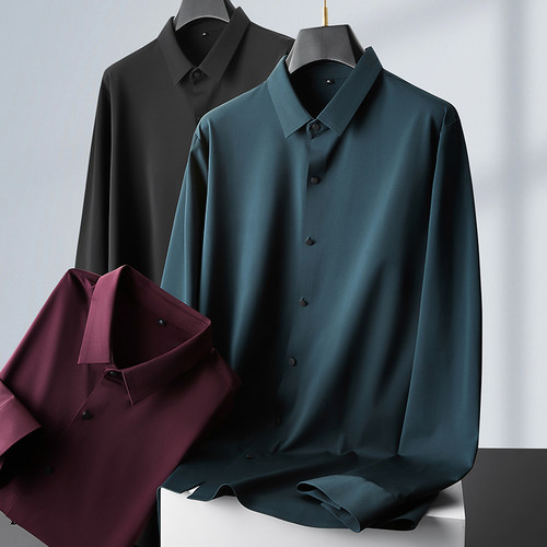 加大码休闲男士长袖衬衫