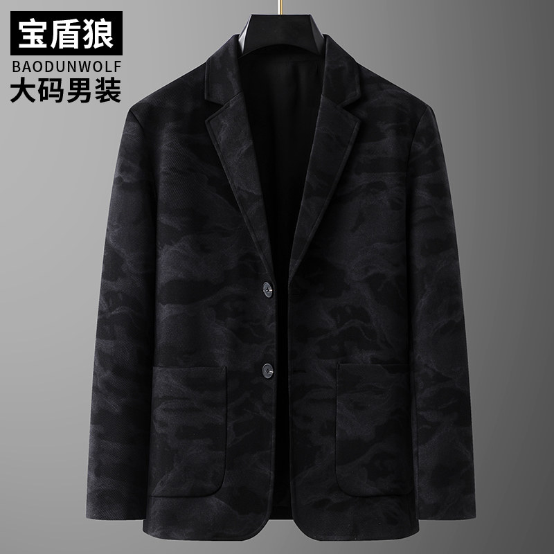 大码西装外套男春季休闲便服单西