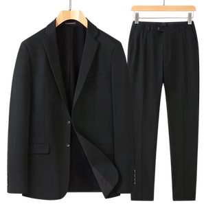 加肥加大码男士西服套装正装结婚礼服外套胖子西装裤职业服两件套