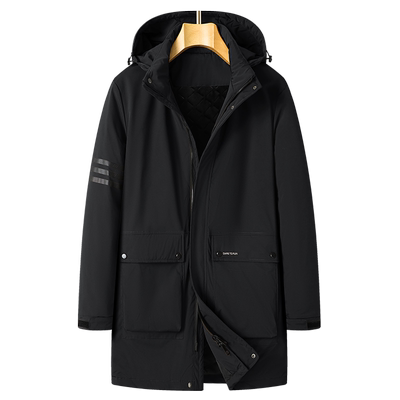 宝盾狼中长款加大码男士棉衣外套