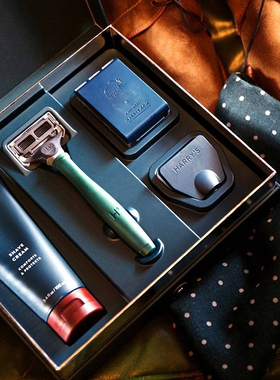 Harry's 美国 传统手动卡夹5刀头男士剃须刀刮胡刀送礼物礼盒套装