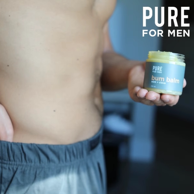 Pure for Men男士天然屁屁膏润肤乳肌肤头发胡须私密处保湿除臭膏