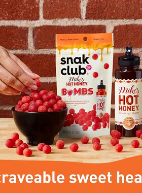 Snak Club - 迈克热辣蜂蜜爆浆耐嚼糖果甜蜜辣味樱桃味糖果软糖