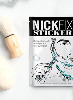 NICK FIX-男士剃须剃毛划伤止血贴剃须胡须护理止血笔替代品72贴