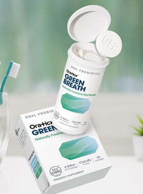 OraTicx牙齿牙龈80亿CFU口腔健康清新口气及免疫力口腔益生菌含片