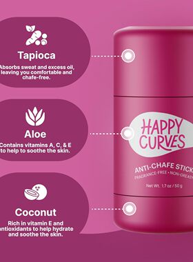HAPPYCURVES女性防擦伤膏摩擦棒