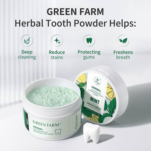 Green Farm - 木糖醇牙粉抵御牙菌斑呵护牙龈不伤牙釉质美白牙粉