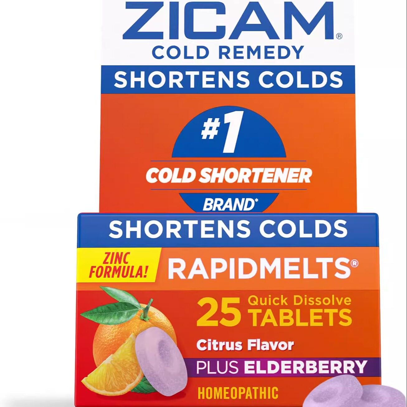 Zicam - 锌补充剂速溶含片糖果缓解鼻子嗓子缩短不适时间 25片