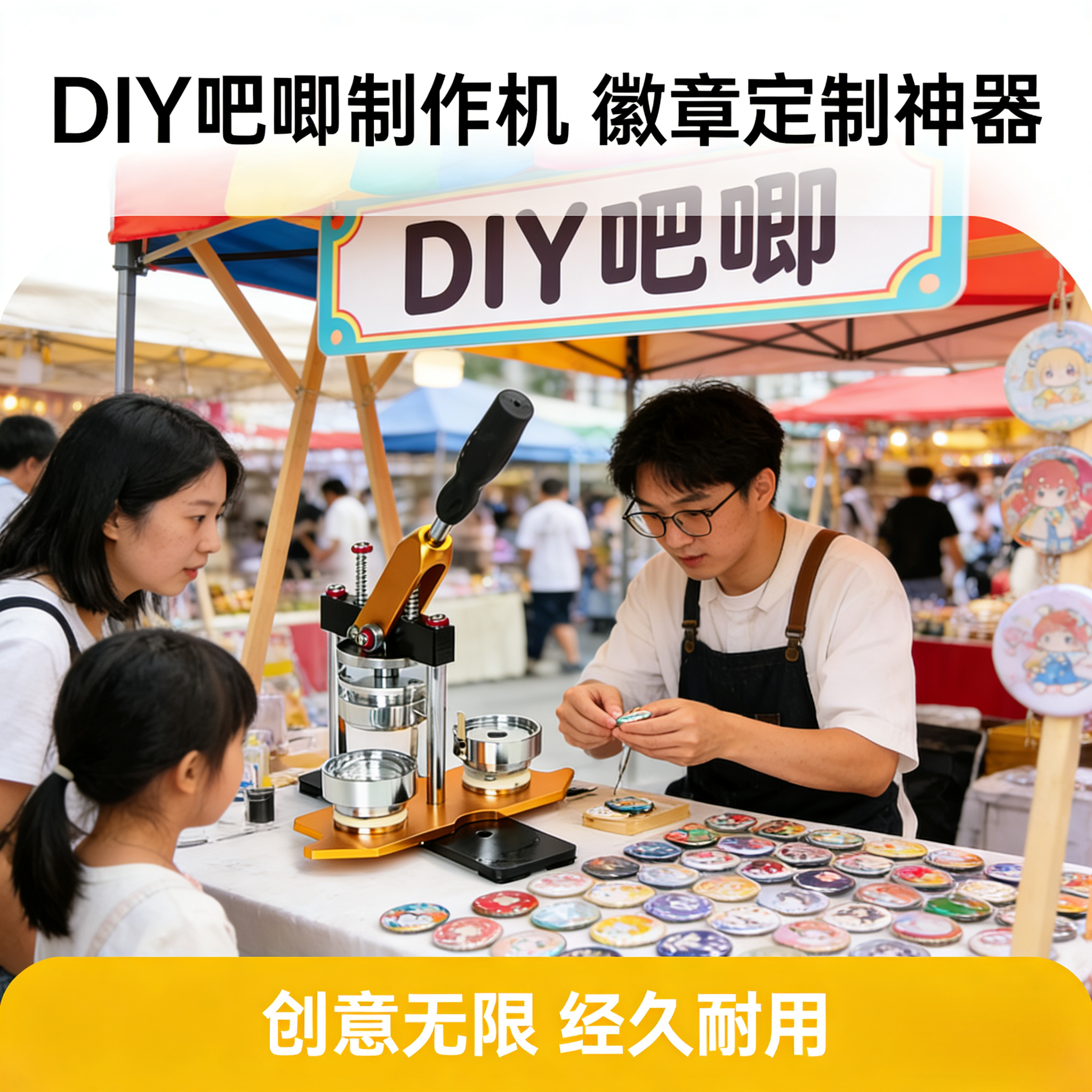 吧唧制作机徽章机谷子自制机器定制金属儿童胸章diy材料马口铁58,个性定制/设计服务/DIY,个性徽章/吧唧定制,淘宝优惠券,粉丝福利购,淘宝优惠卷