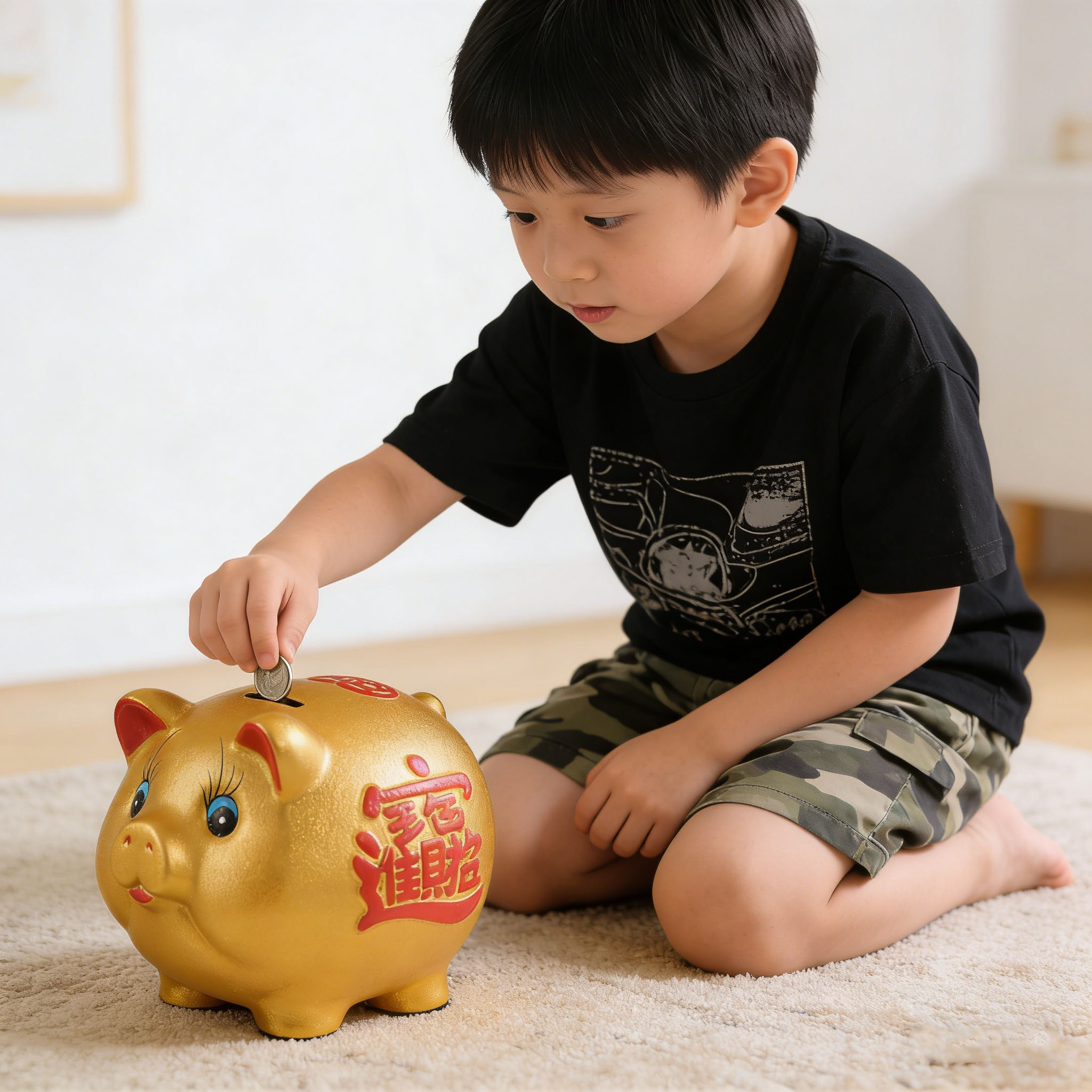 新款特大号金猪存钱罐陶瓷猪摆件只进不出礼品创意儿童储钱罐