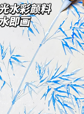 珠光水彩固体不透明敦煌彩绘颜料画画故宫工具套装美术生专用国画仙粉膏36色便携式分装盒闪金粉白色美甲水粉