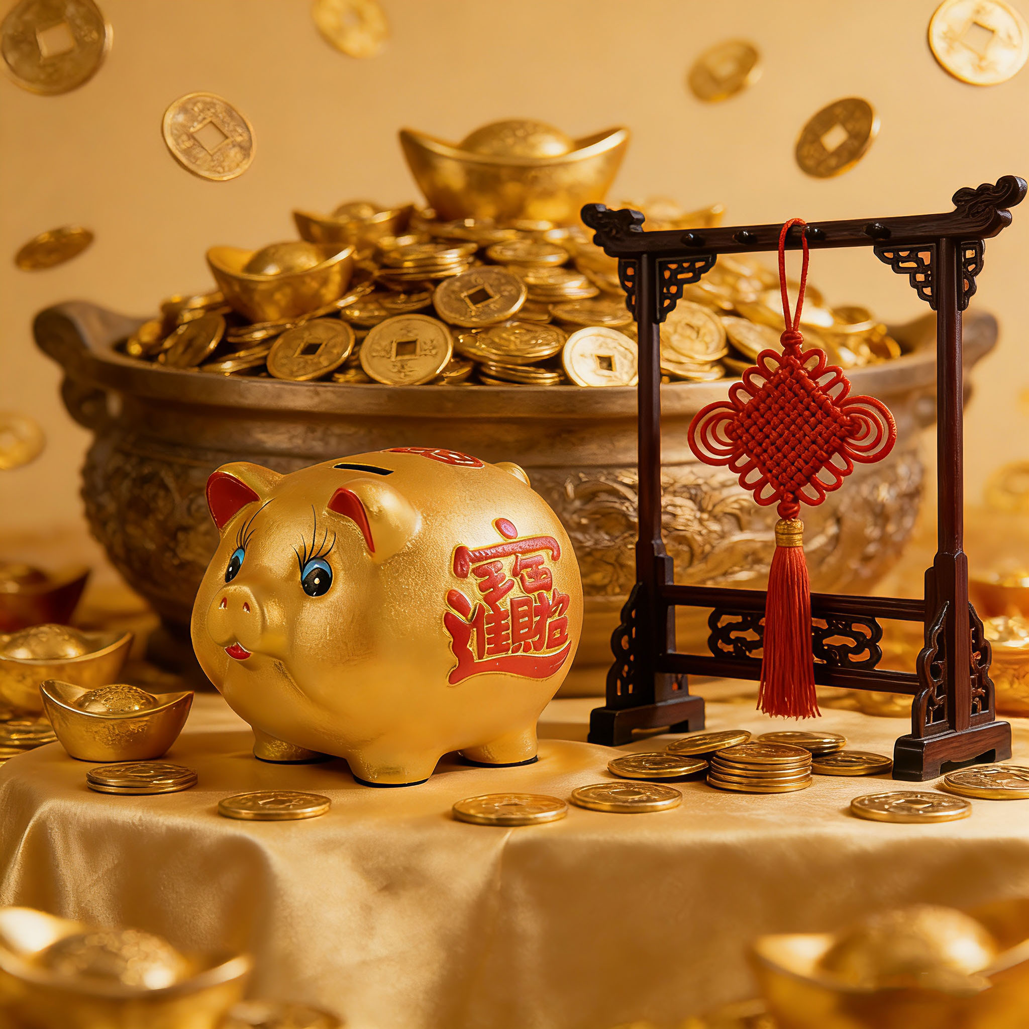 新款特大号金猪存钱罐陶瓷猪摆件只进不出礼品创意儿童储钱罐