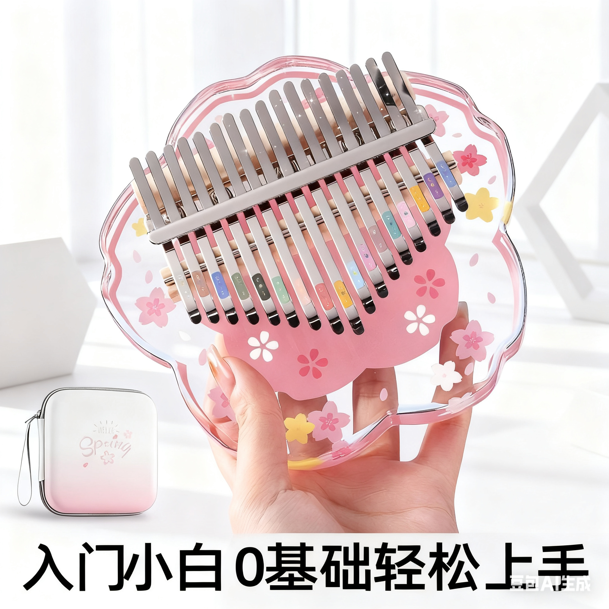 拇指琴女生卡林巴琴21音儿童水晶手指钢琴乐器初学者17音简单易学