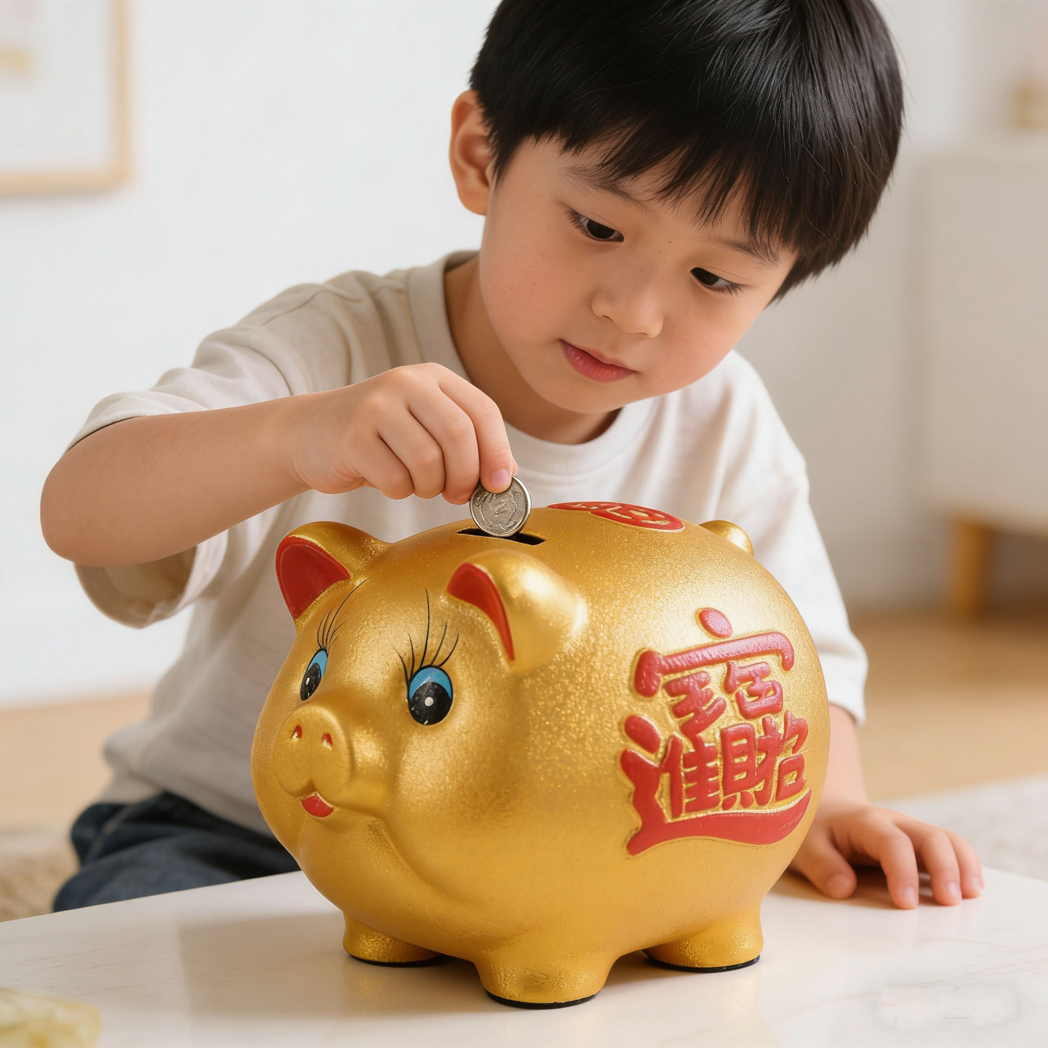 新款特大号金猪存钱罐陶瓷猪摆件只进不出礼品创意儿童储钱罐