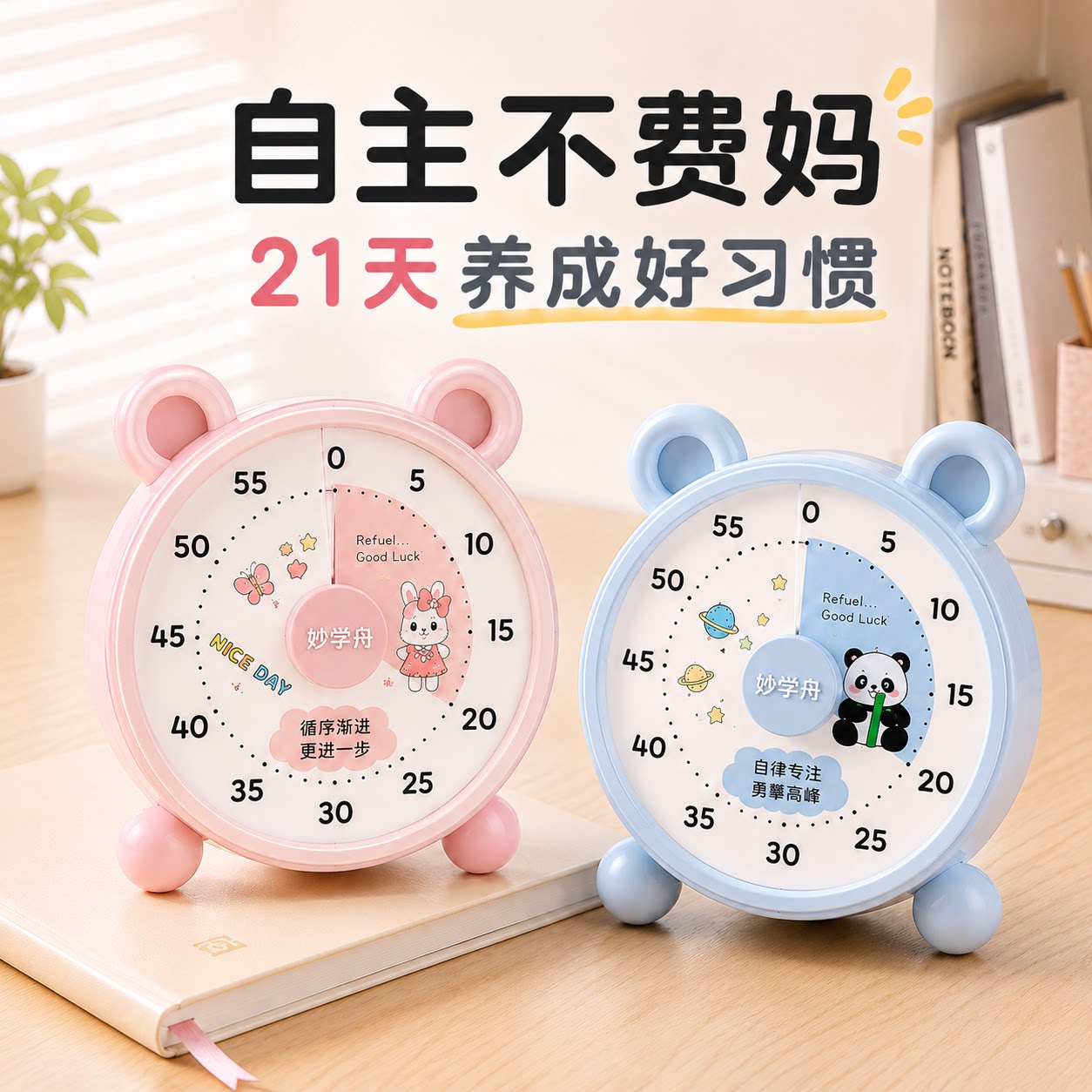 计时器可爱小学生自律神器厨房时间管理器烹饪定时器倒计时提醒器