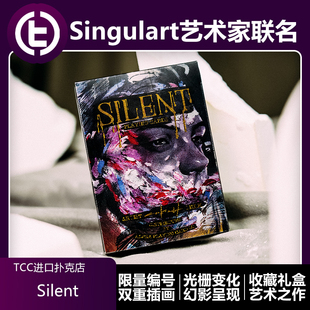 艺术家LEEK联名 Silent TCC扑克 限量礼盒收藏扑克牌 光栅艺术