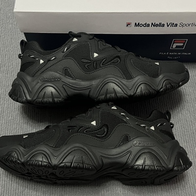 FILA斐乐Fluid猫爪4.0女子低帮运动休闲鞋老爹鞋F12W232127FBK