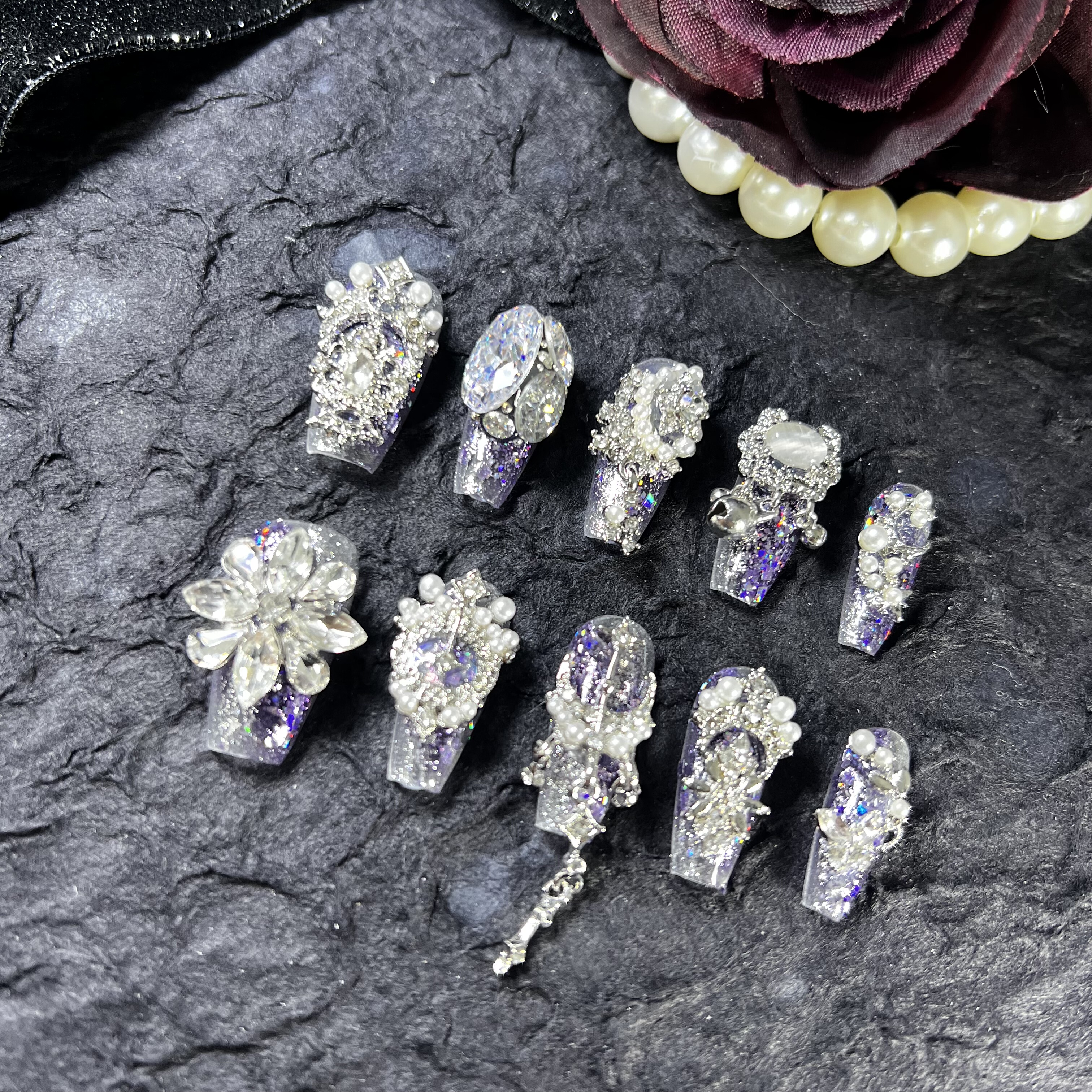 【124】爆闪纯手工穿戴甲,彩妆/香水/美妆工具,穿戴甲/甲片,淘宝优惠券,粉丝福利购,淘宝优惠卷