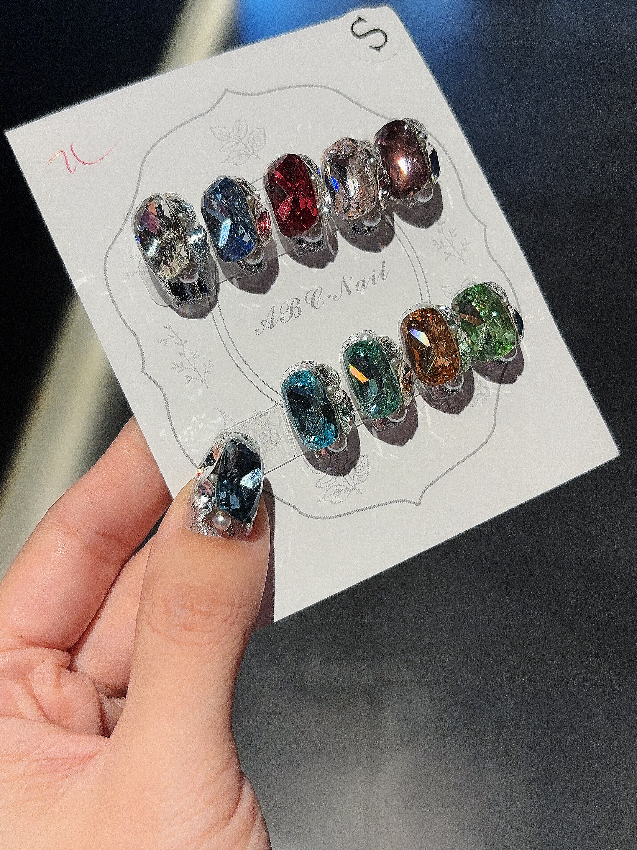 【月】爆闪满钻全k9灭霸钻球款短梯2.0重工穿戴甲高级美甲