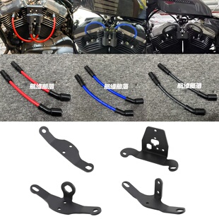 适用哈雷XL883 1200 X48 72改装高压包移位支架 点火线圈侧移支架