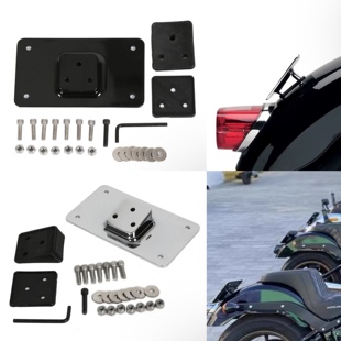 哈雷883后挡泥板牌照架 路威st 路威s肥霸肥仔改装镀铬牌照支架