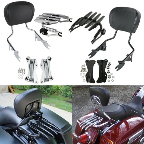 适用哈雷大滑翔后靠背路王公路st双灯街道改装后靠背 后尾架09-23