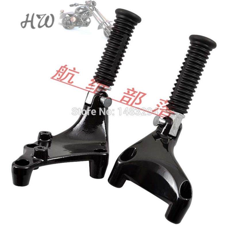 适用哈雷XL883 XL1200 X48 72 14-25改装后脚踏支架总成 乘客脚踏