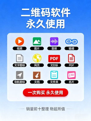 视频音频图片转二维码生成制作链接内容修改图片文档字pdf仿制作