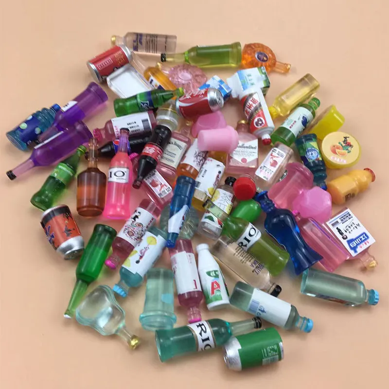 树脂仿真酒瓶迷你饮料立体酒瓶配饰 奶油胶手机壳DIY树脂配件