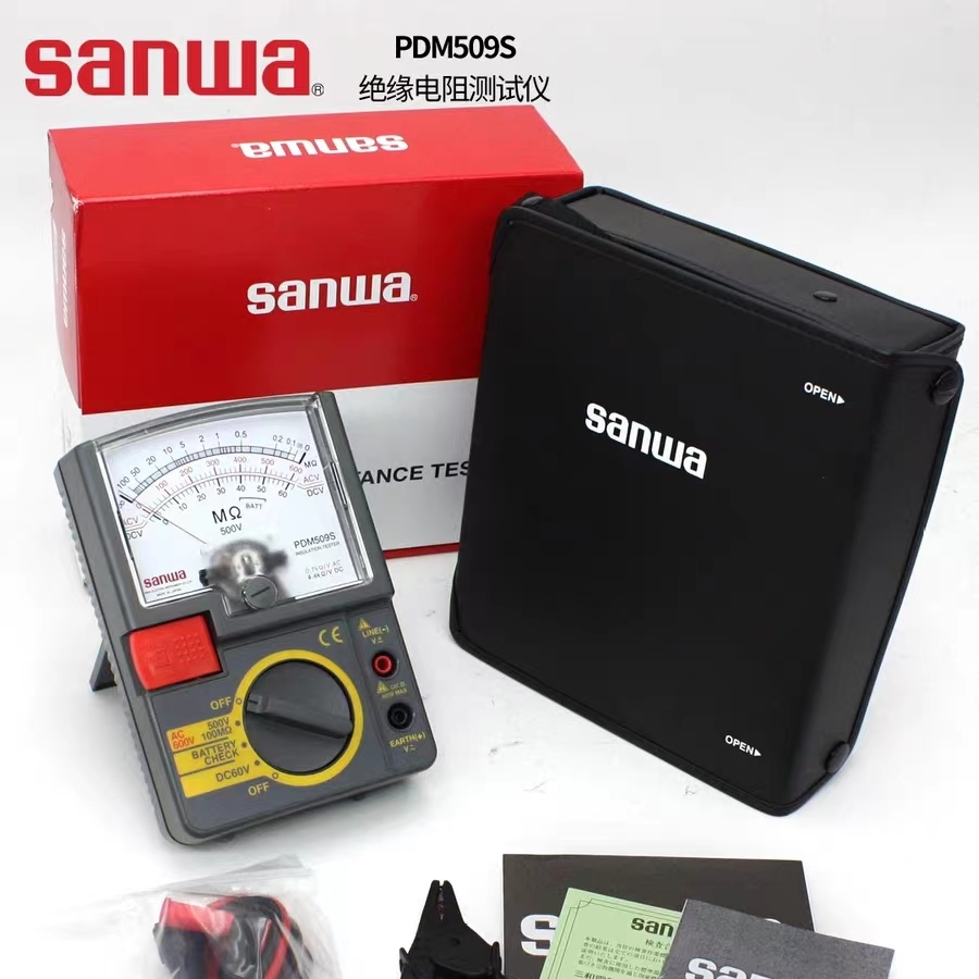 日本Sanwa三和DM509S/1009S兆欧表PDM509S/5219S绝缘电阻测试仪