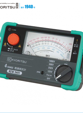 日本共立KEW3441绝缘电阻测试仪绝缘电阻仪指针式绝缘兆欧表