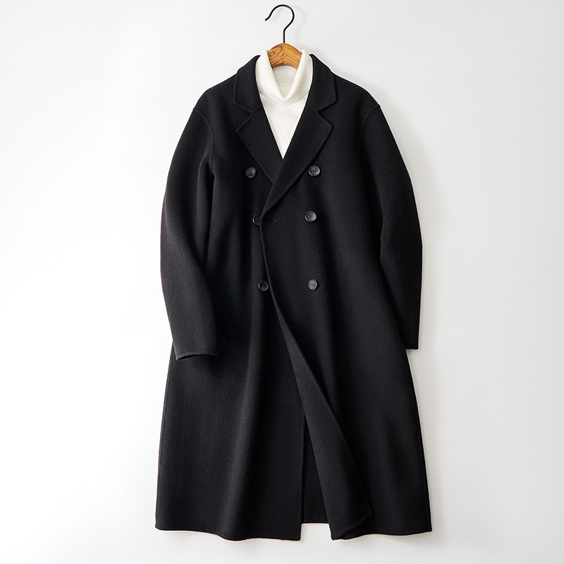新款长毛双面羊毛男士大衣轻奢简约毛呢长款外套F1872*P485控758，女装短外套，电商D221(原钱塘6000)