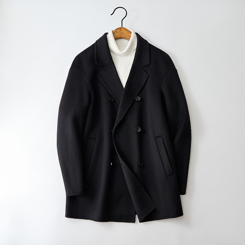 双面羊毛一手长男士休闲长毛外套韩版毛呢大衣F1863*P425控699，男装毛呢大衣，电商D221(原钱塘6000)