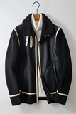 2025新款皮毛一体机车服外套韩版保暖拼接男士夹克F525*P265控399，男装夹克，电商D221(原钱塘6000)