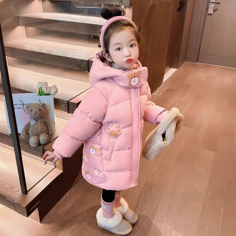 女童中长款羽绒服加厚保暖宝宝冬