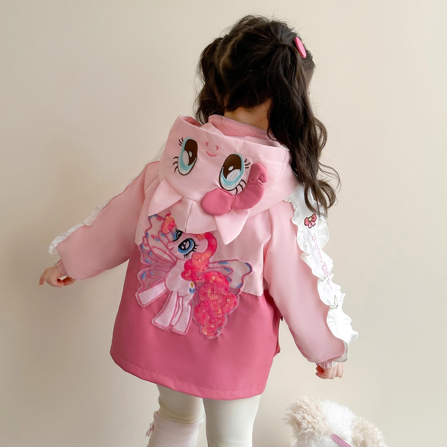 女童春秋款小马宝莉三合一冲锋衣