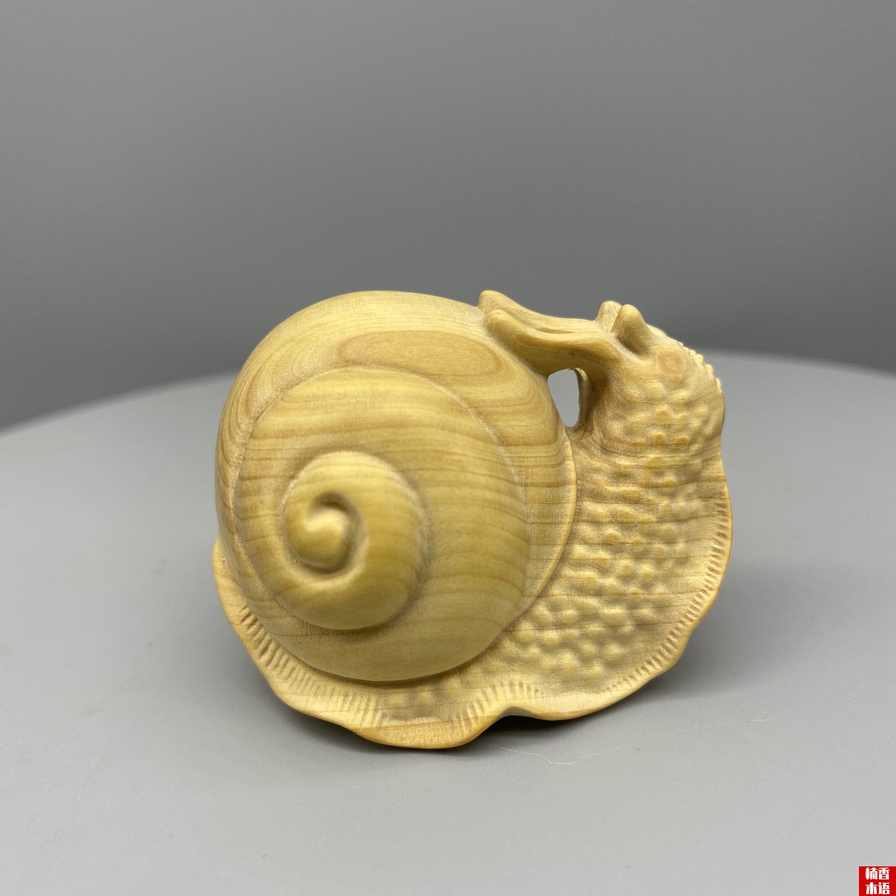 黄杨木雕刻蜗牛实木动物手把件随身茶宠中式家居小摆件装饰品可爱