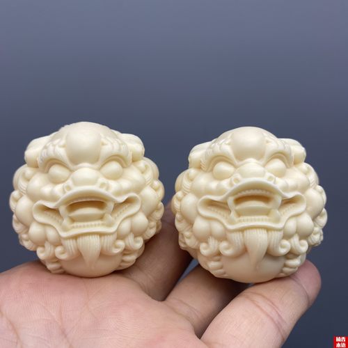 象牙果保健球貔貅狮子头手球手部按摩实心动物送长辈手把件送礼