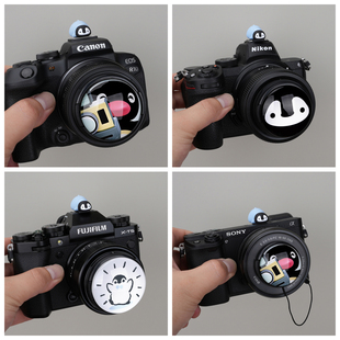 小企鹅相机镜头盖热靴适用佳能R50小痰盂索尼ZVE富士XT 50尼康Z30