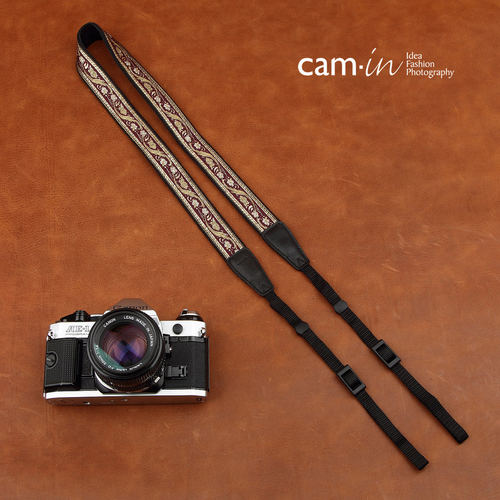 cam-in 绣花系列专业时尚相机背带 通用接口 cam8495