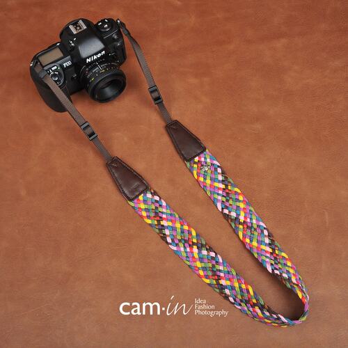 cam-in 编织系列专业时尚相机背带 通用接口 cam8676-1