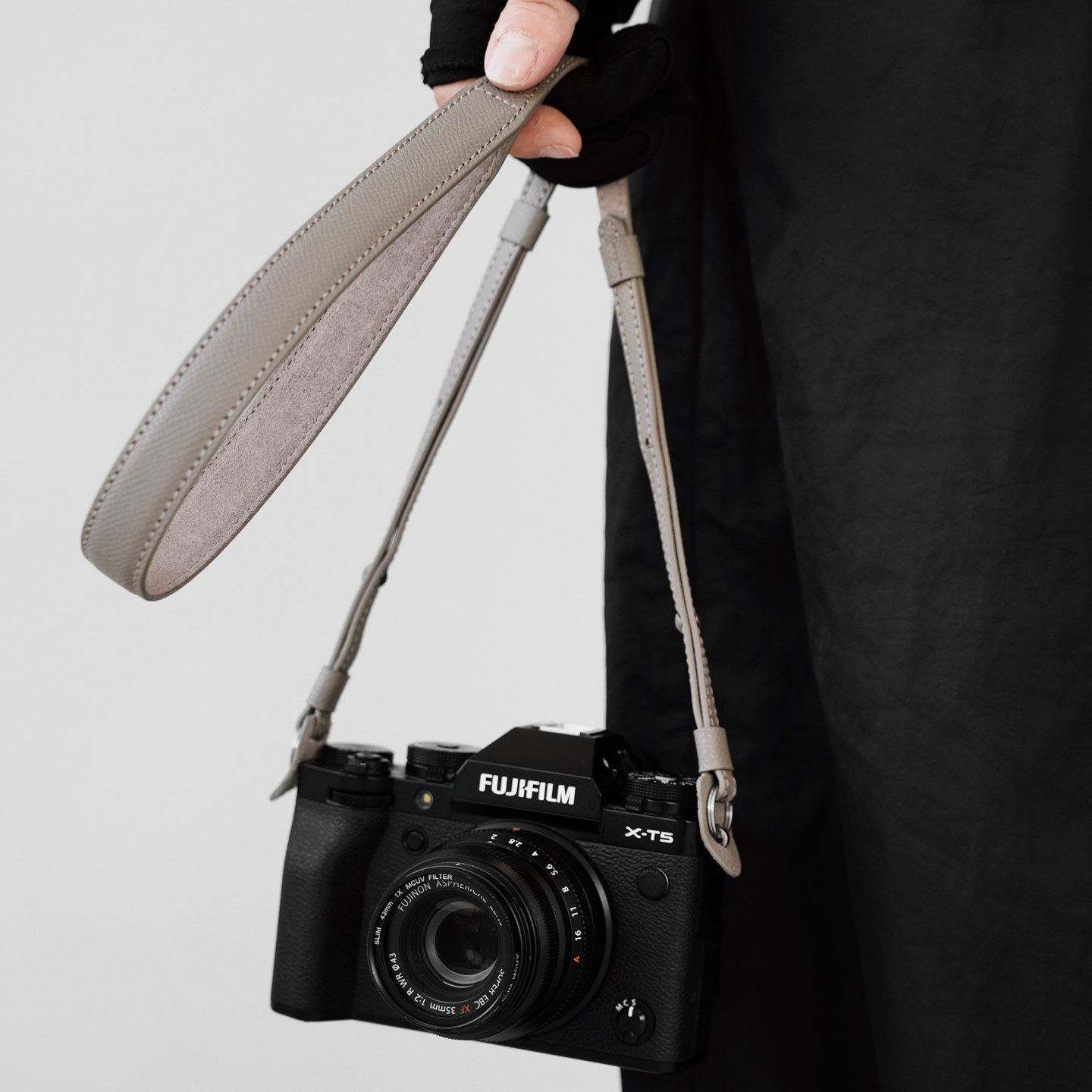 cam-in圆孔手掌纹相机背带真皮肩带肩垫型适用富士XT5索尼徕卡M10