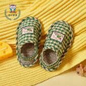 室内防滑静音居家鞋 纯棉1 学步鞋 四季 轻便软底 4岁春秋冬天厚款