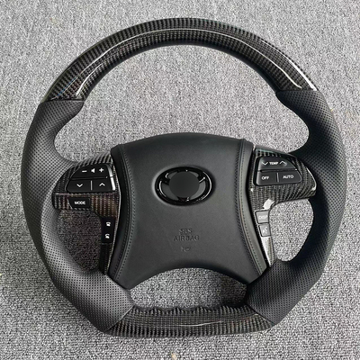 适用丰田六代凯美瑞碳纤维方向盘HiluxVIGO汉兰达大霸王ALTIS桃木