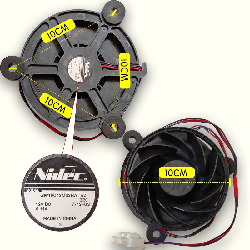 冰箱风扇  GW10C12MS1AZ-52  12VDC  0.11A