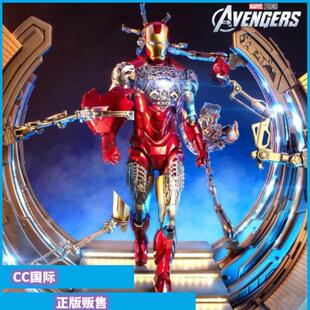 正版现货 HOTTOYS HT 钢铁侠 MK6 拆甲台 MMS688D53 合金 手办