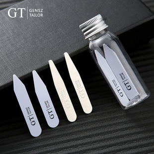 GT绅诚 衬衫领撑 男衬衣领插片 镀镍铁瓶装 商务西装配饰