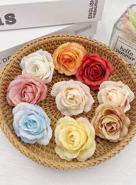 子豪diy小玫瑰花头装饰花花环