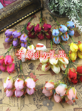 diy田园玫瑰盒子拍摄道具假花